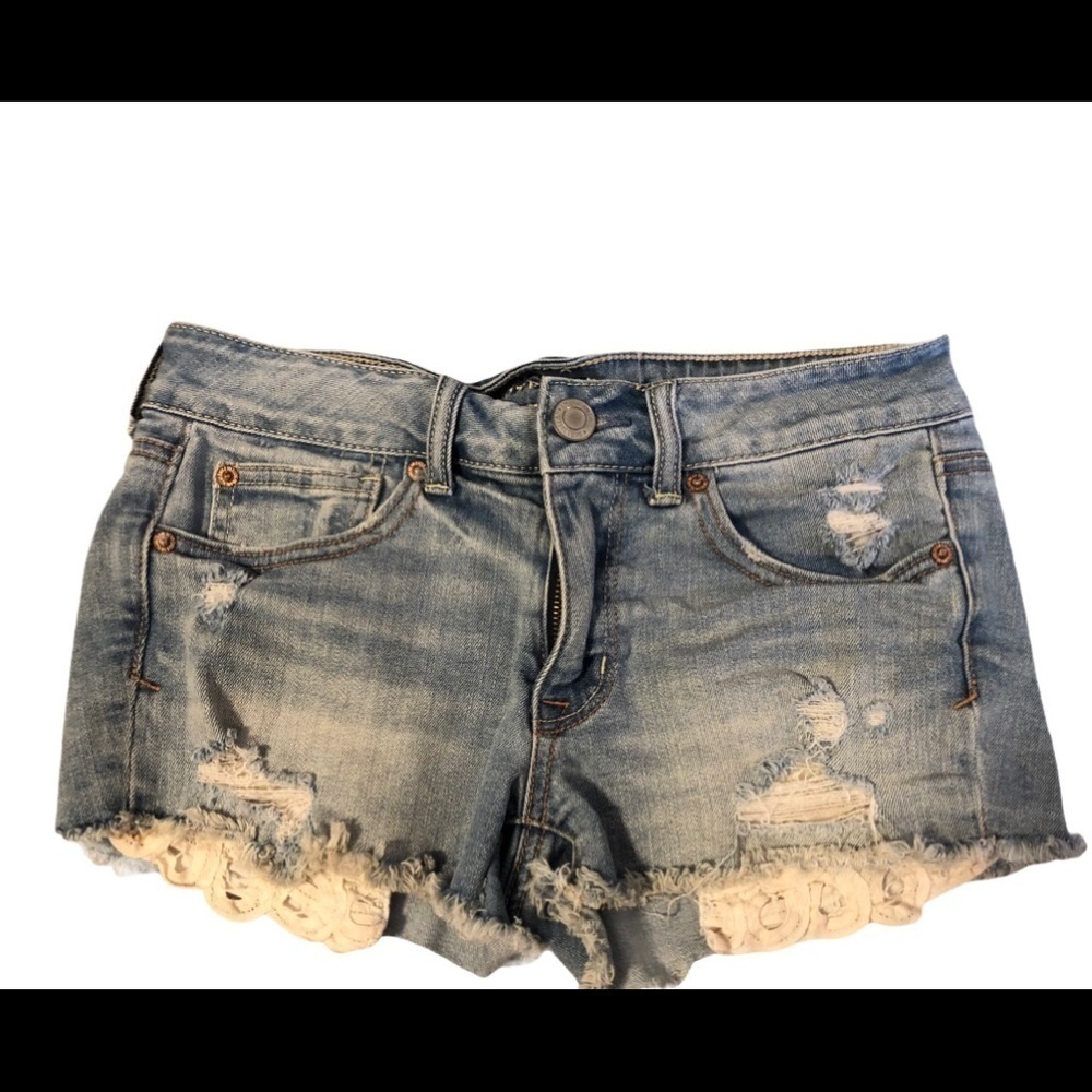American Eagle Shorts Stretch Distress 6 Sexy Booty Distressed Party Cut Offs